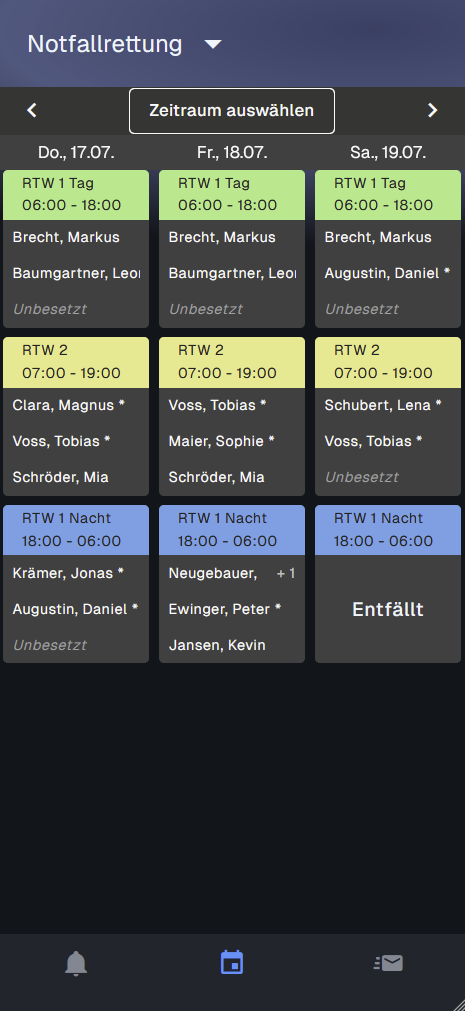 Mobile Dienstplan Gesamt Screenshot